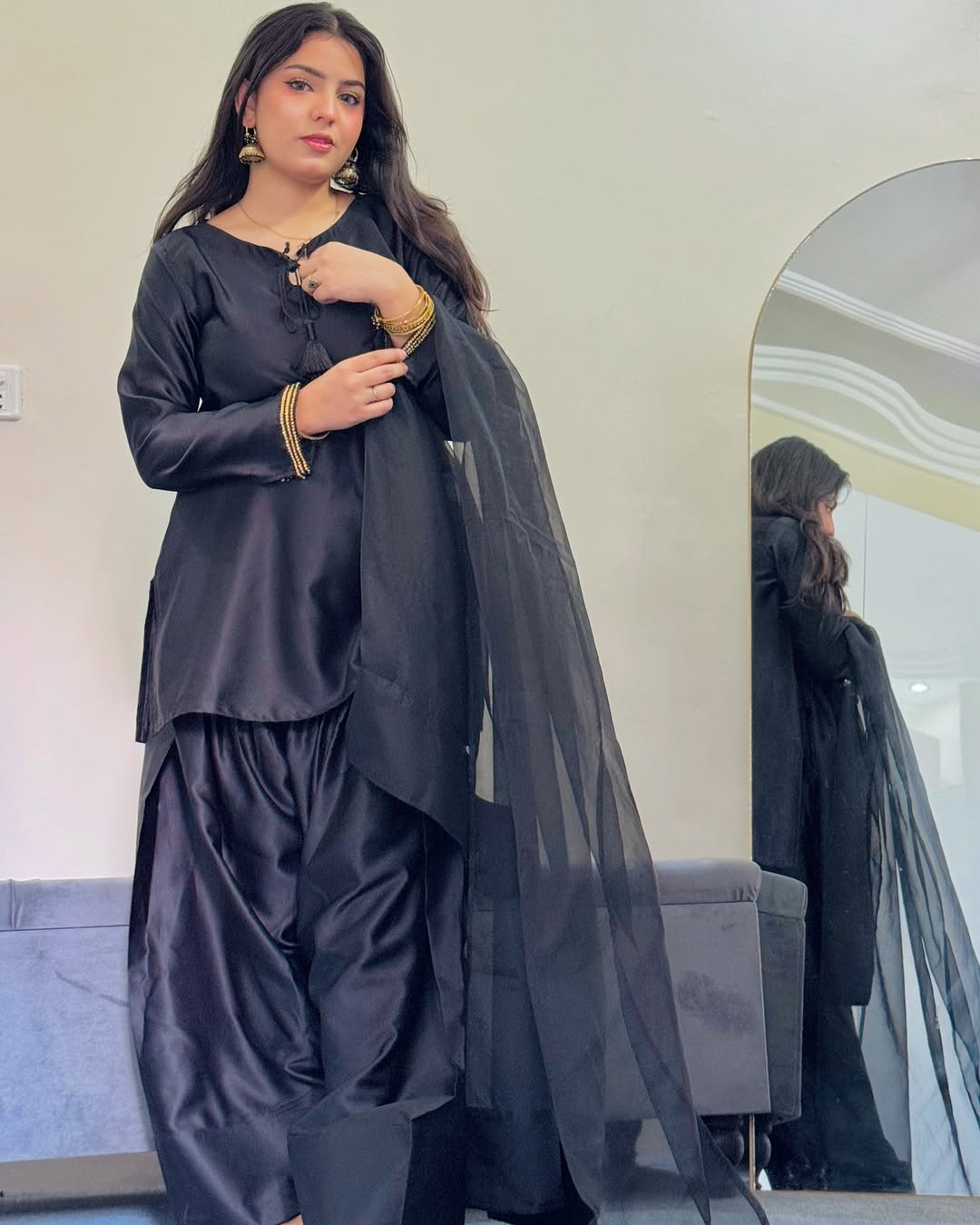WDR-120 Black Farshi Shalwar | 🔥 Flat 70% OFF!