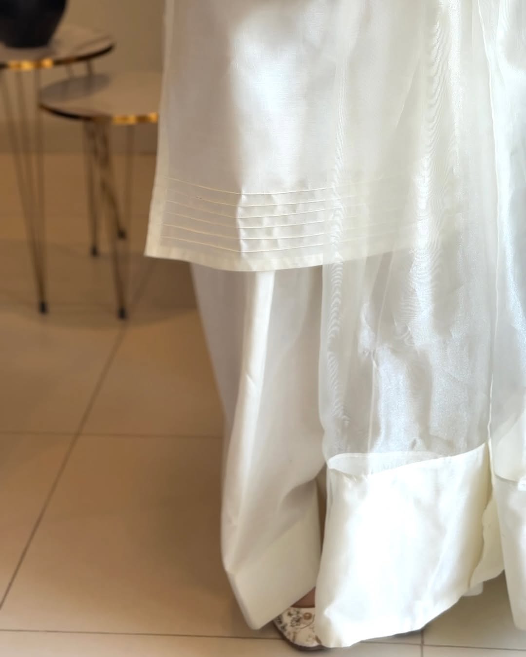 WDR-116 STITCHED RIVAJ FARSHI SHALWAR WHITE